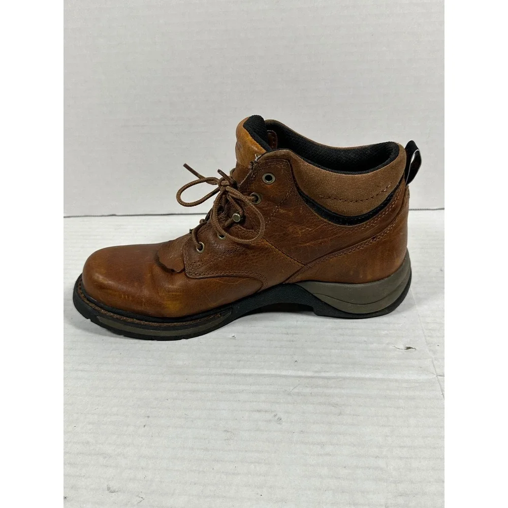 Ariat Jarrison Brown Leather Ankle Work Boots W: 8.5B 31450 Lace Up Equestrian